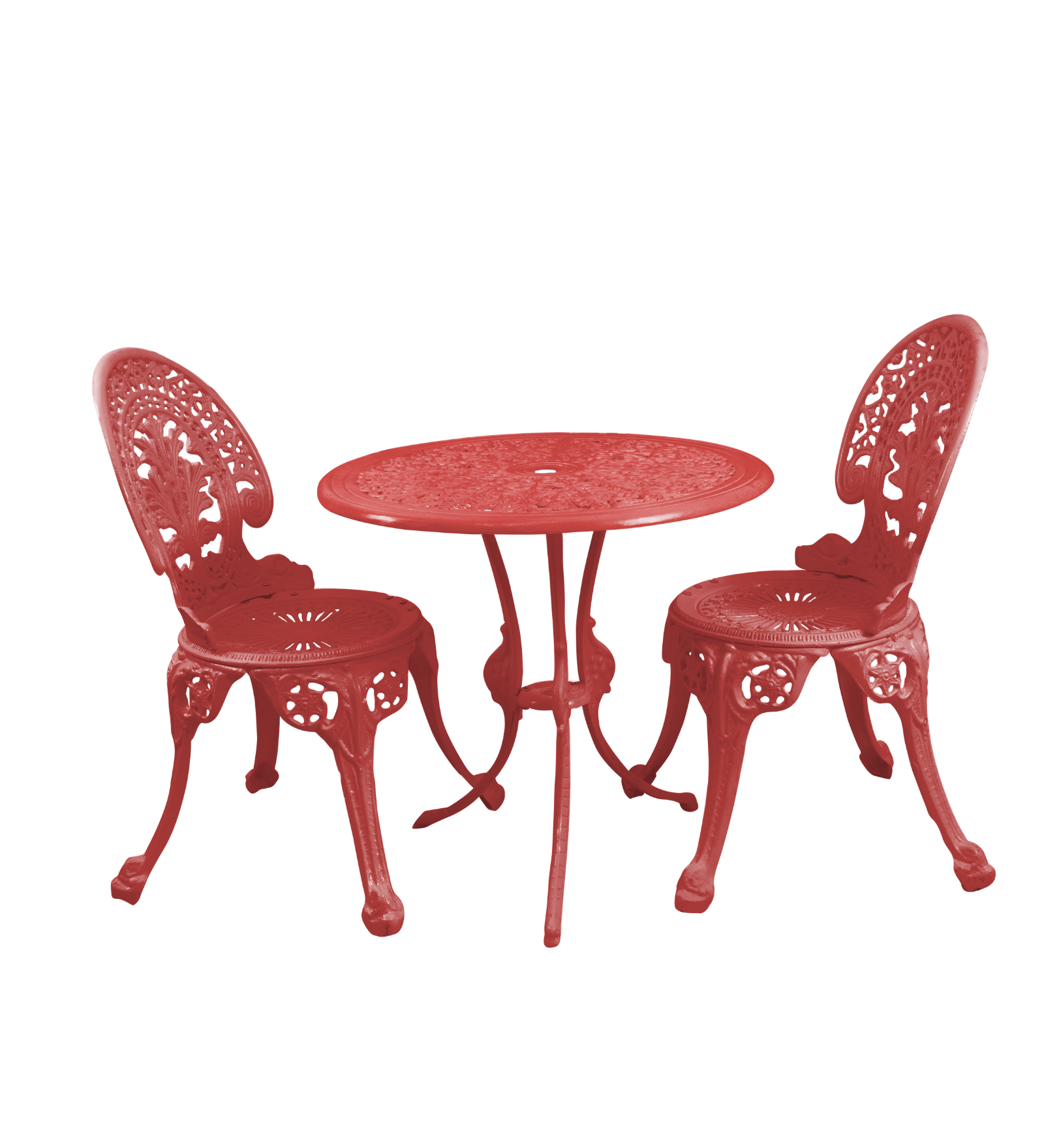 KIYA Cast Aluminium Garden Patio Seating 2 Chair and 1 Table Set
