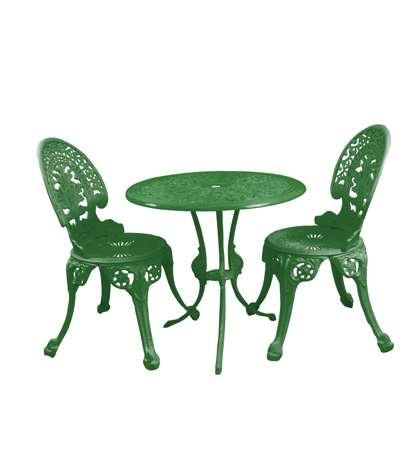 KIYA Cast Aluminium Garden Patio Seating 2 Chair and 1 Table Set