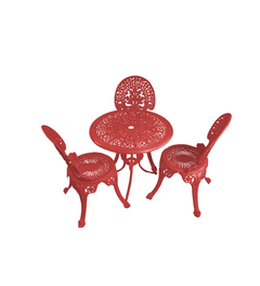 Clux Cast Aluminium Garden Patio Seating 3 Chair and 1 Table Set