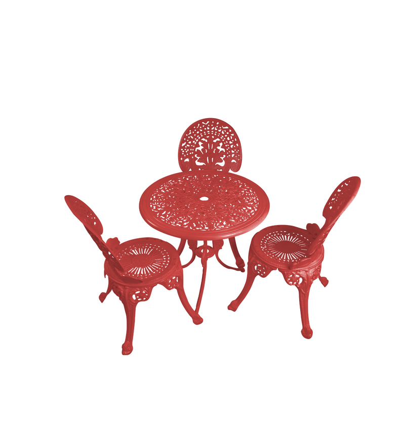 Clux Cast Aluminium Garden Patio Seating 3 Chair and 1 Table Set