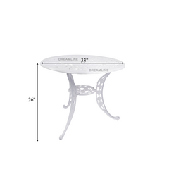 Rahel Cast Aluminium Garden Patio Seating 3 Chair and 1 Table Set