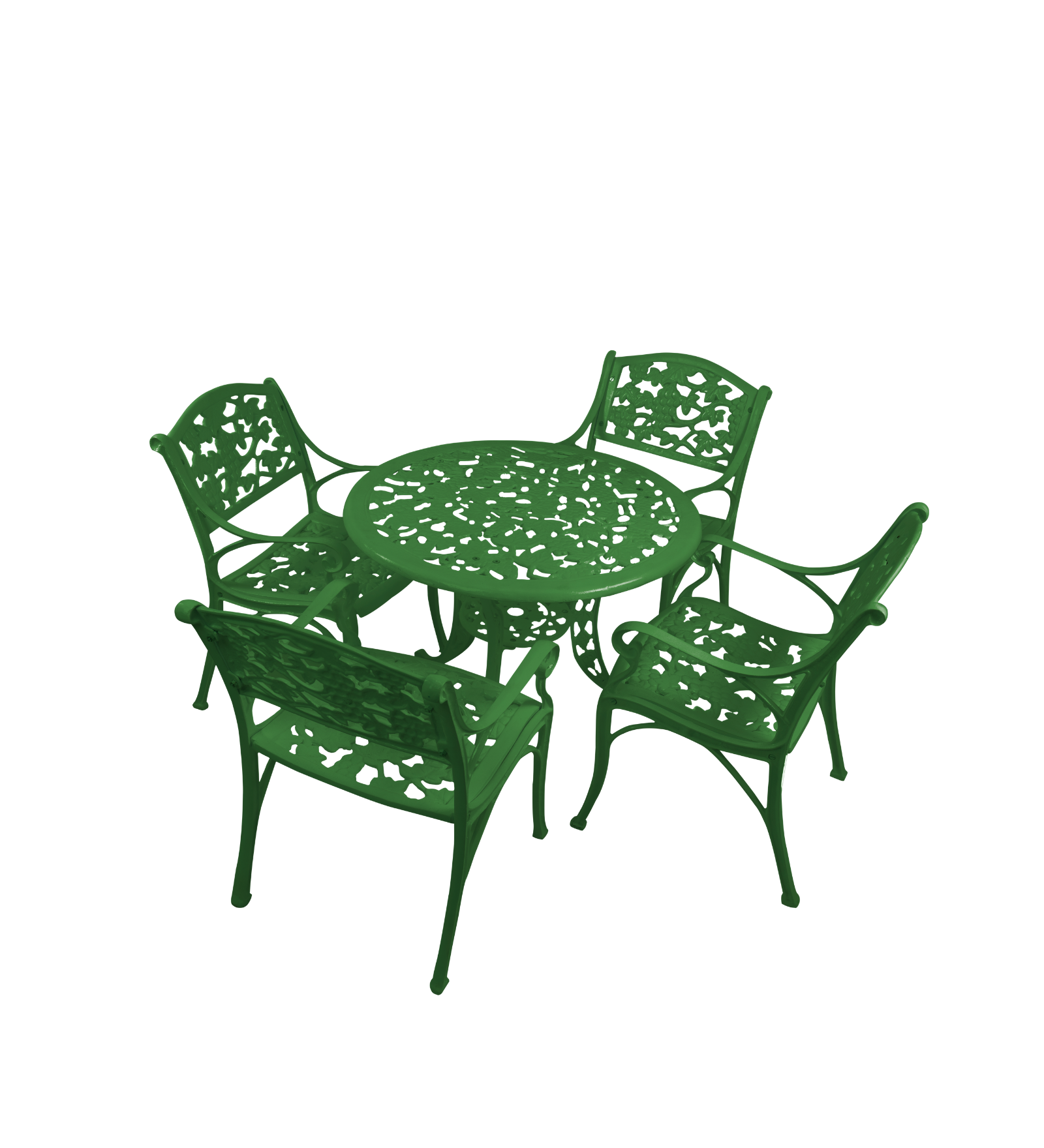 Tilo Cast Aluminium Garden Patio Seating 4 Chair and 1 Table Set