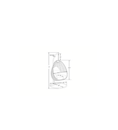 Pico Single Seater Hanging Swing With Stand For Balcony , Garden (White)