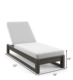 Edris Outdoor Swimming Poolside Lounger (Brown)