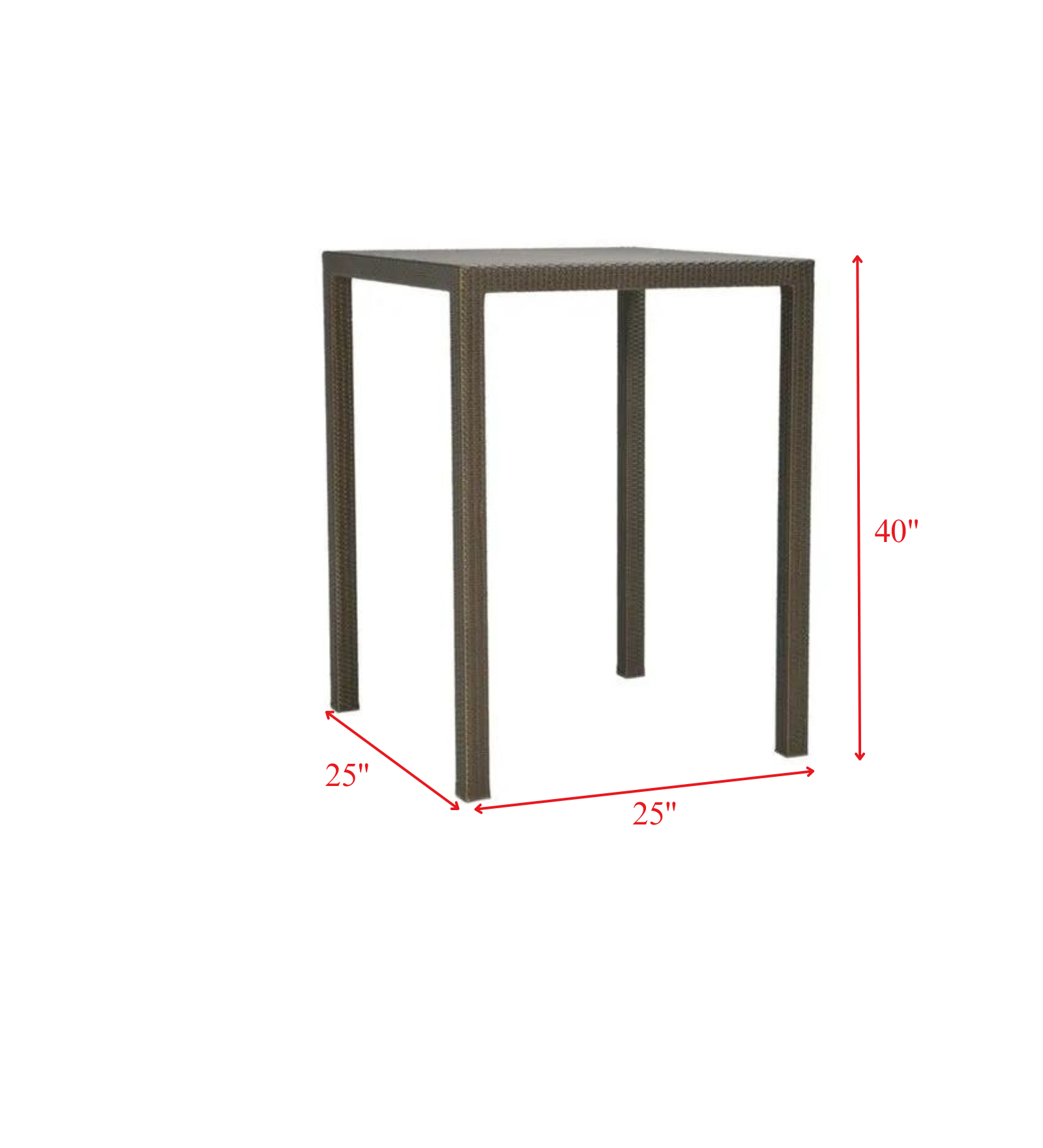 Angelo Outdoor Patio Bar Set 2 Chairs and 1 Table Set (Brown)