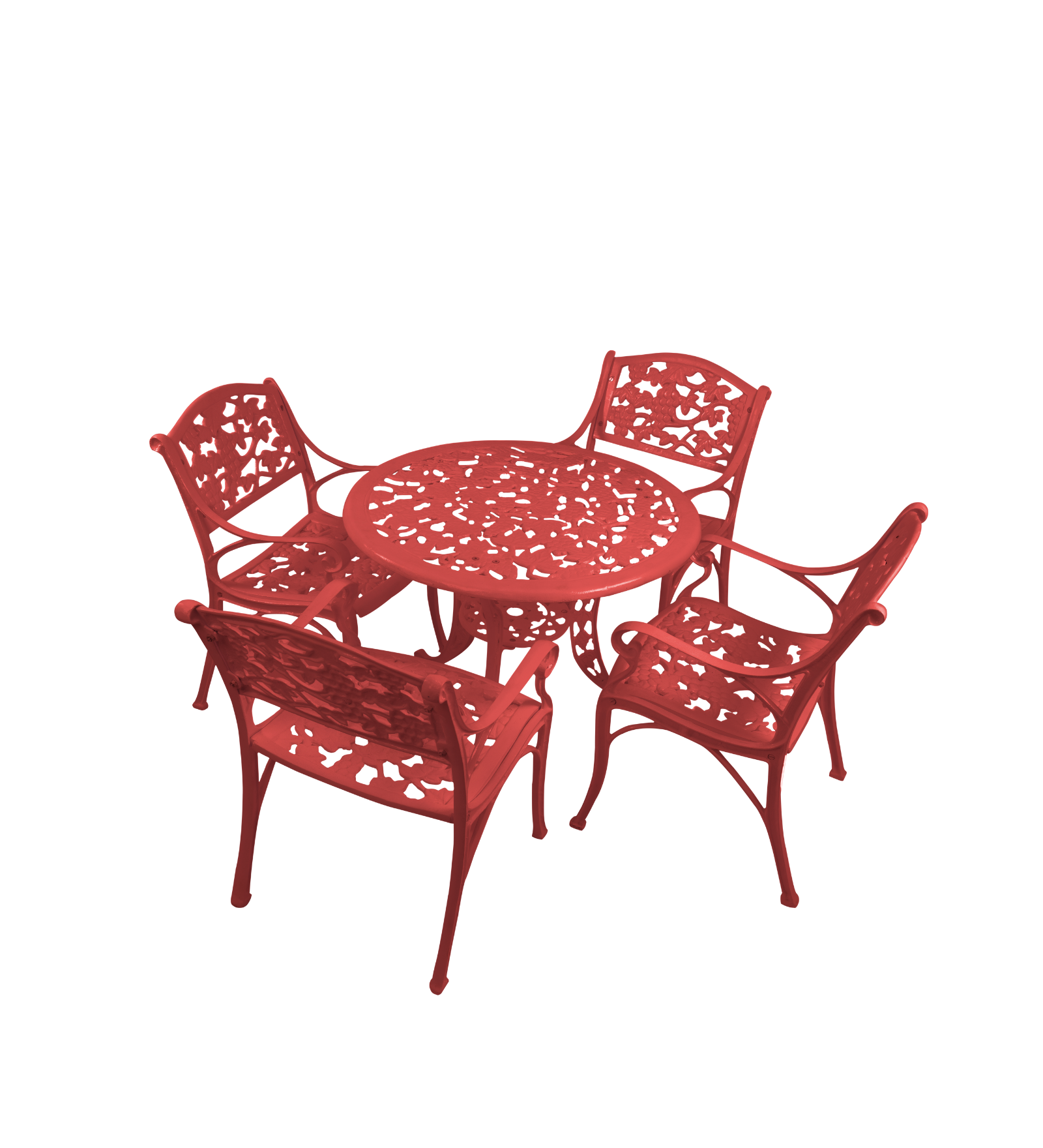 Tilo Cast Aluminium Garden Patio Seating 4 Chair and 1 Table Set