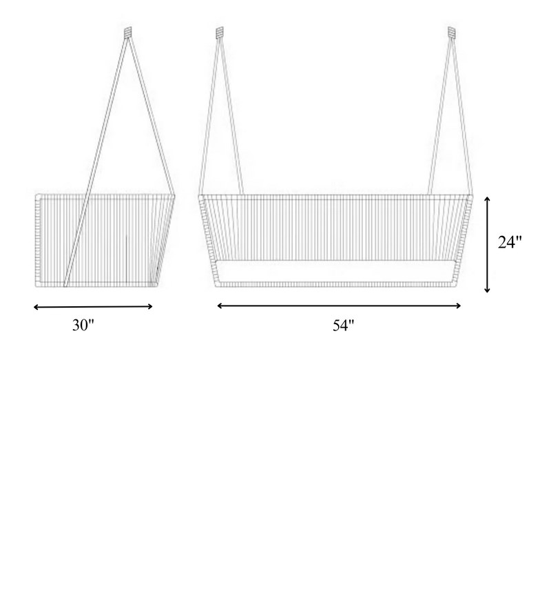 Scua Double Seater Hanging Swing Without Stand For Balcony , Garden Swing (Red) Braided & Rope