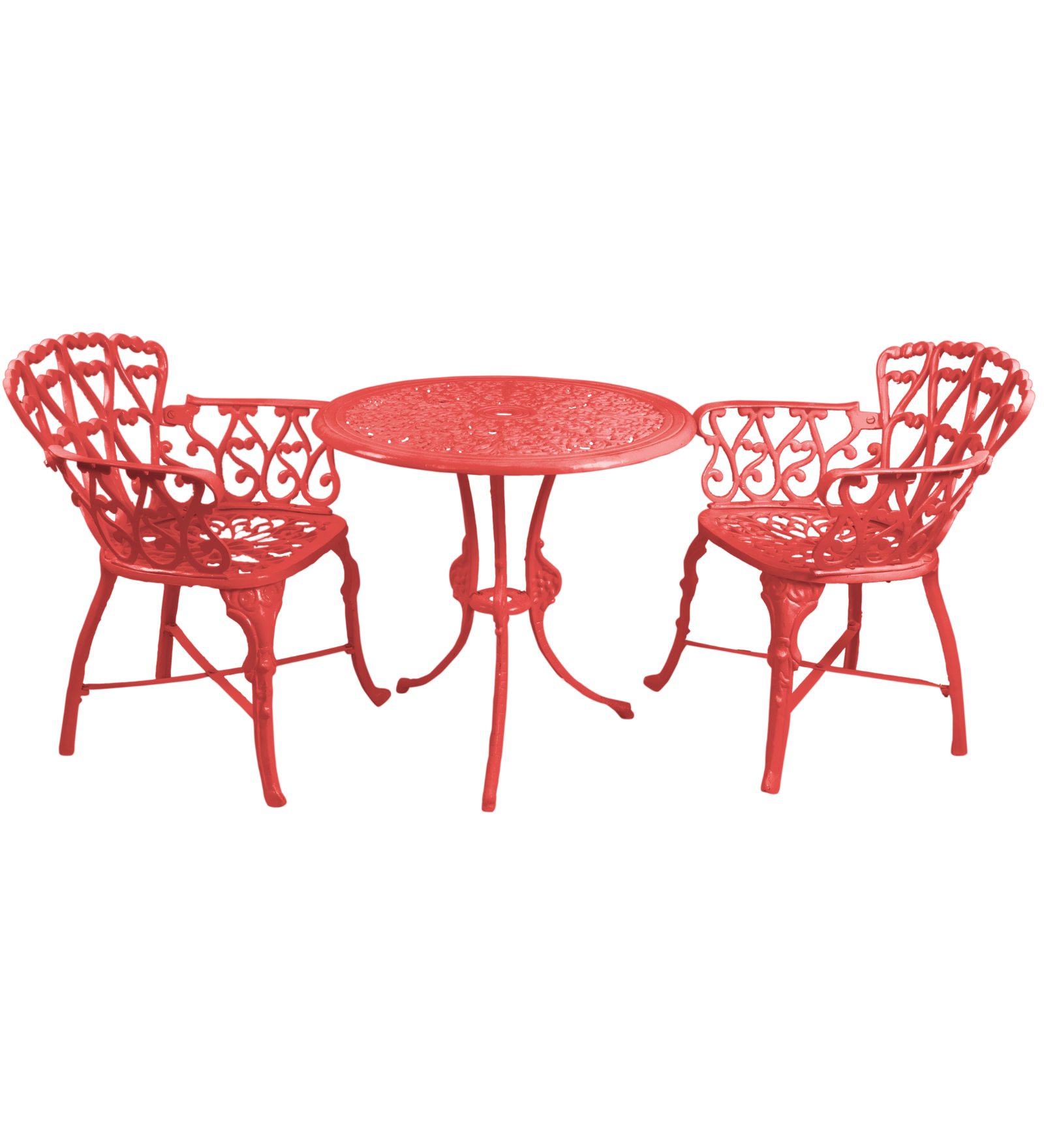 Rino Cast Aluminium Garden Patio Seating 2 Chair and 1 Table Set