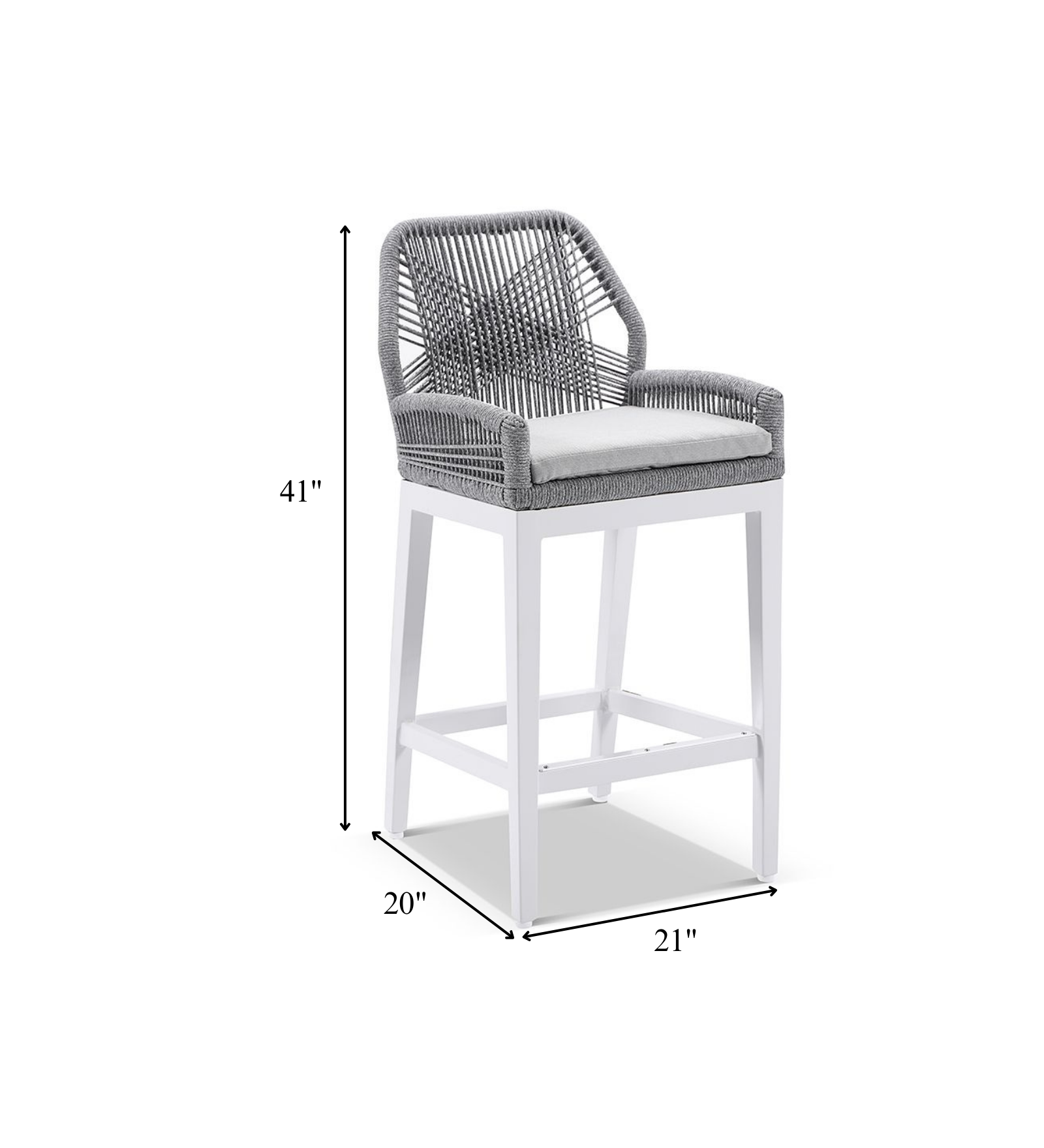 Perla Outdoor Patio Bar Sets 4 Chairs and 1 Table  Braided & Rope