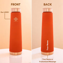 Personalized Copper Pyramid Shape Silk Finish Water Bottle