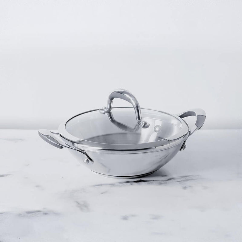 Meyer Select Stainless Steel Kadai 24cm (Induction & Gas Compatible)