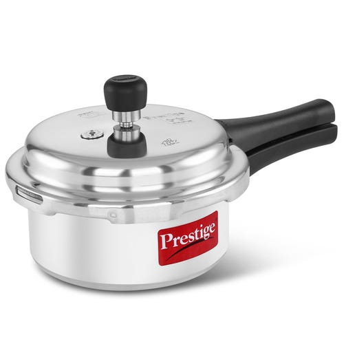 Prestige Popular Virgin Aluminium Pressure Cooker, (Silver)