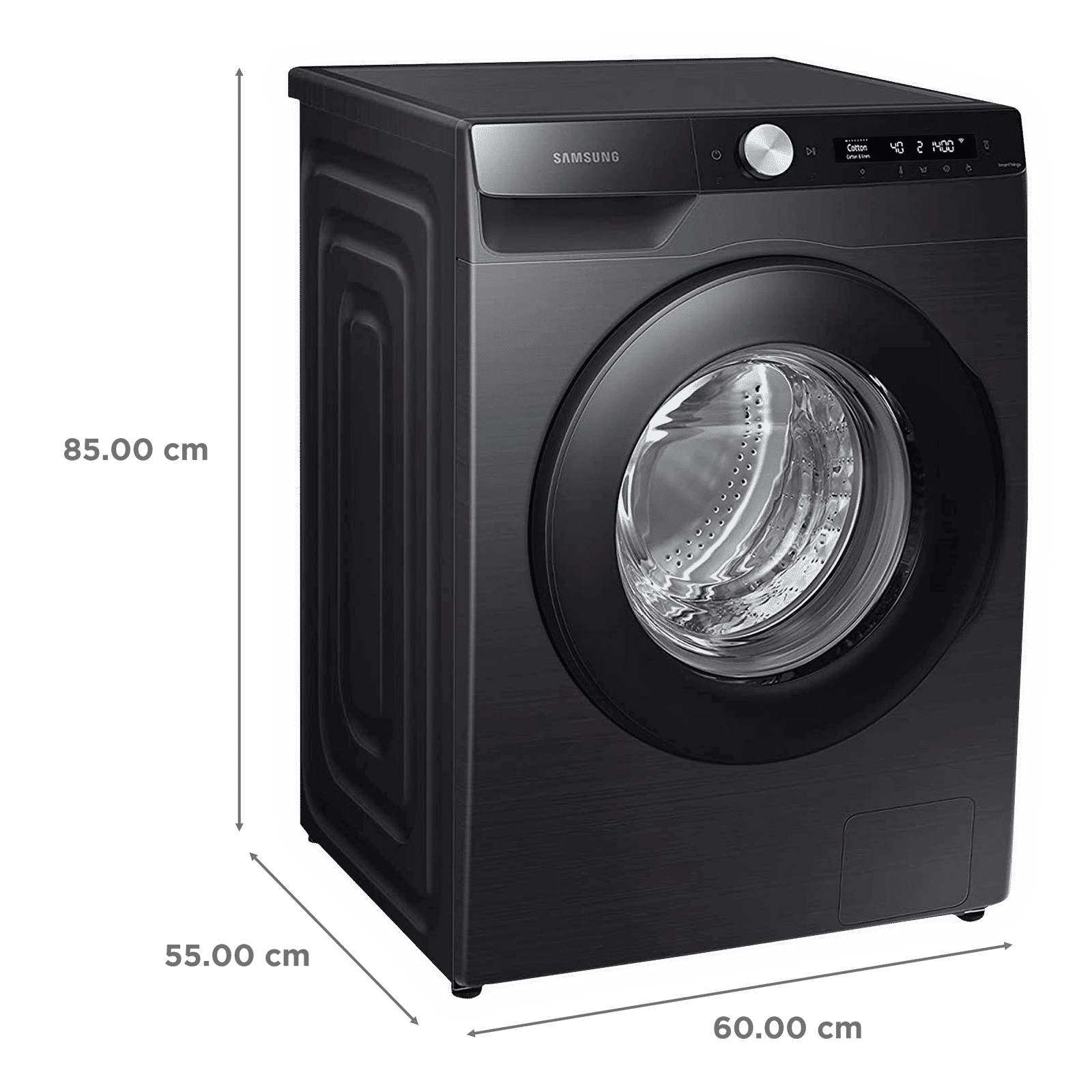SAMSUNG 8 kg 5 Star Inverter Fully Automatic Front Load Washing Machine (WW80T504DAB1TL, AI Control Display, Black Caviar)