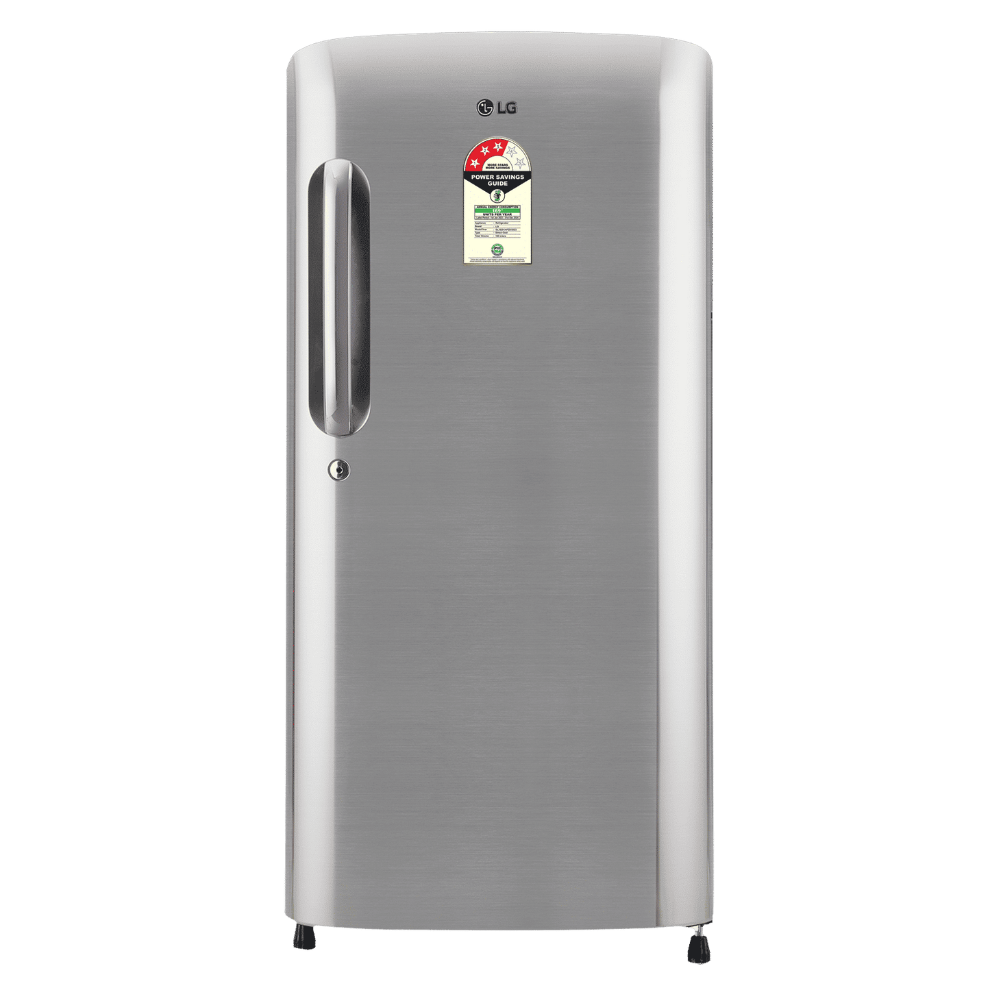 LG 185 Litres 3 Star Direct Cool Single Door Refrigerator with Stabilizer Free Operation (GL-B201APZD, Shiny Steel)