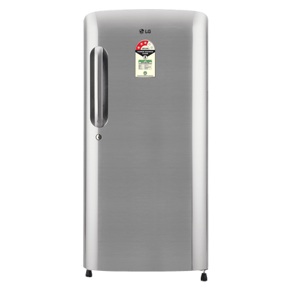 LG 185 Litres 3 Star Direct Cool Single Door Refrigerator with Stabilizer Free Operation (GL-B201APZD, Shiny Steel)