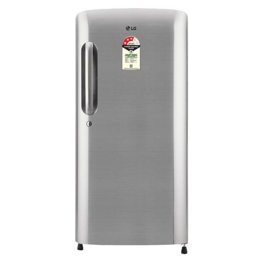 LG 185 Litres 3 Star Direct Cool Single Door Refrigerator with Stabilizer Free Operation (GL-B201APZD, Shiny Steel)