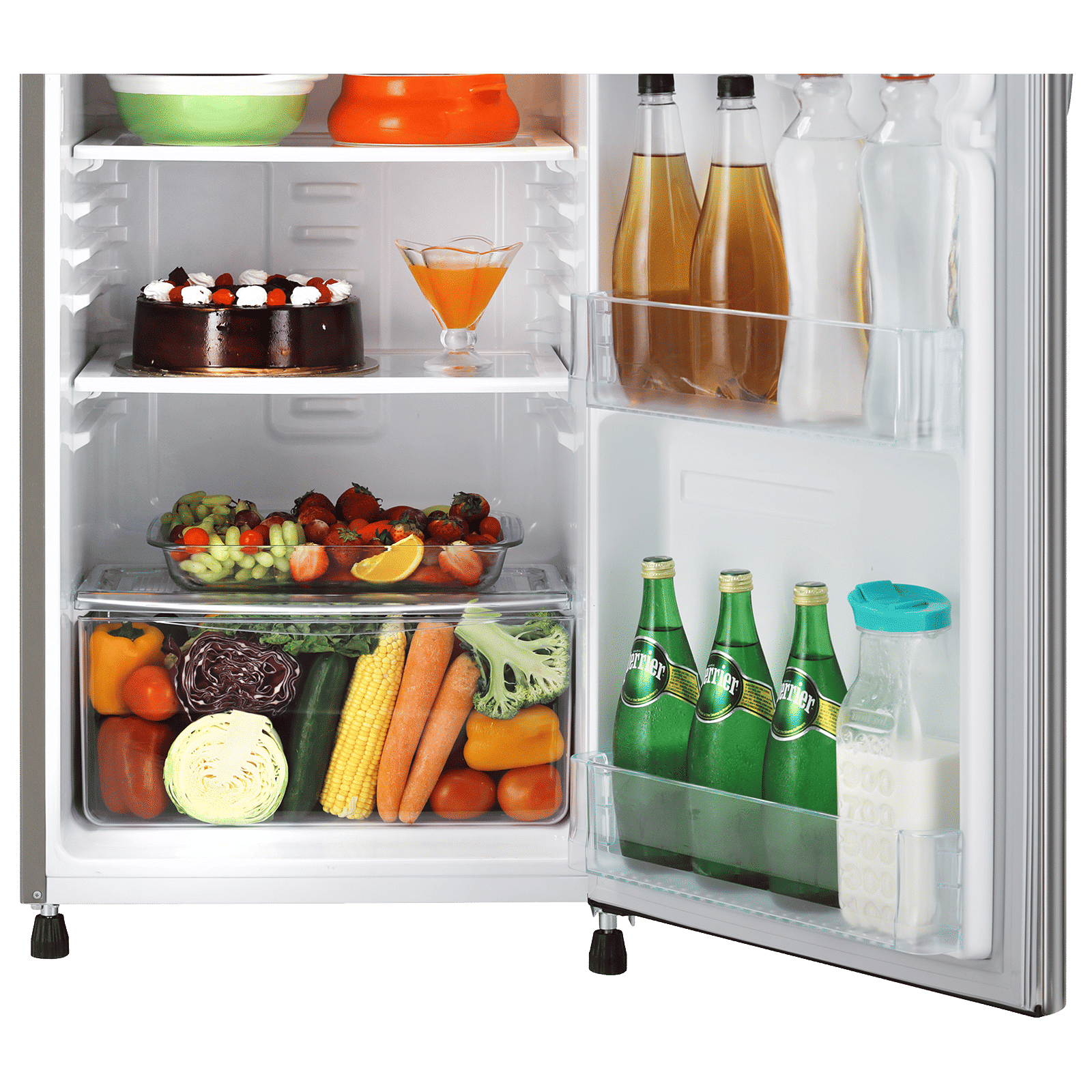 LG 185 Litres 3 Star Direct Cool Single Door Refrigerator with Stabilizer Free Operation (GL-B201APZD, Shiny Steel)