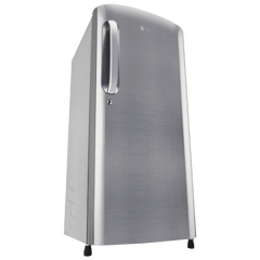 LG 185 Litres 3 Star Direct Cool Single Door Refrigerator with Stabilizer Free Operation (GL-B201APZD, Shiny Steel)