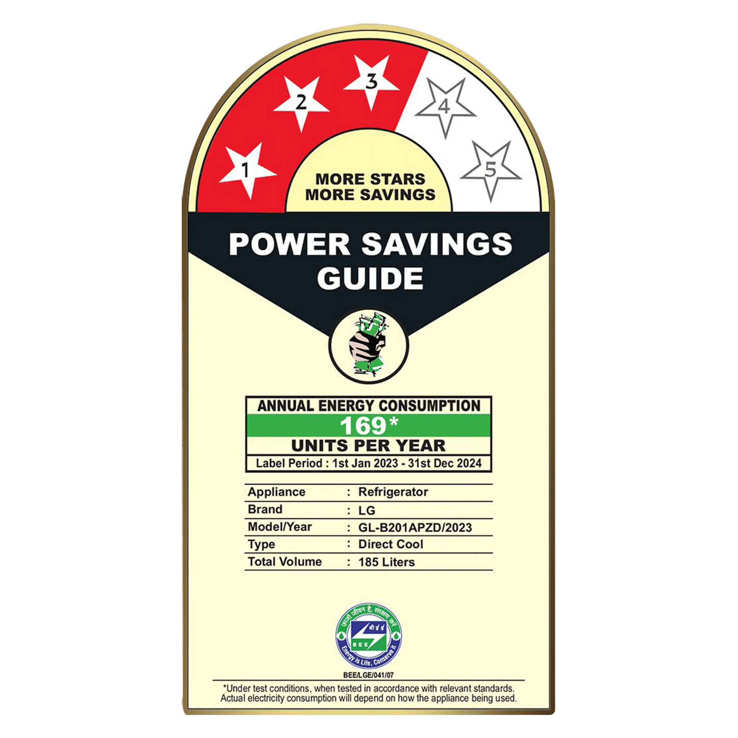 LG 185 Litres 3 Star Direct Cool Single Door Refrigerator with Stabilizer Free Operation (GL-B201APZD, Shiny Steel)