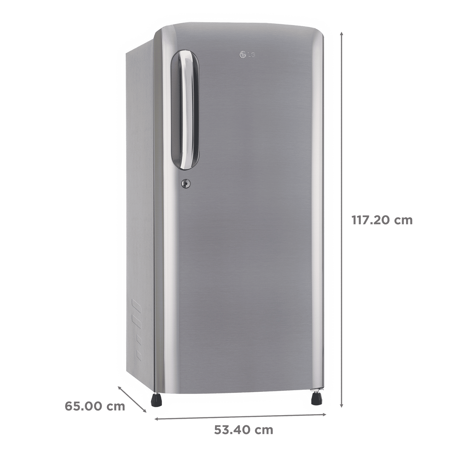 LG 185 Litres 3 Star Direct Cool Single Door Refrigerator with Stabilizer Free Operation (GL-B201APZD, Shiny Steel)