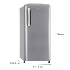 LG 185 Litres 3 Star Direct Cool Single Door Refrigerator with Stabilizer Free Operation (GL-B201APZD, Shiny Steel)