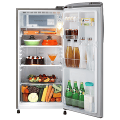 LG 185 Litres 3 Star Direct Cool Single Door Refrigerator with Stabilizer Free Operation (GL-B201APZD, Shiny Steel)