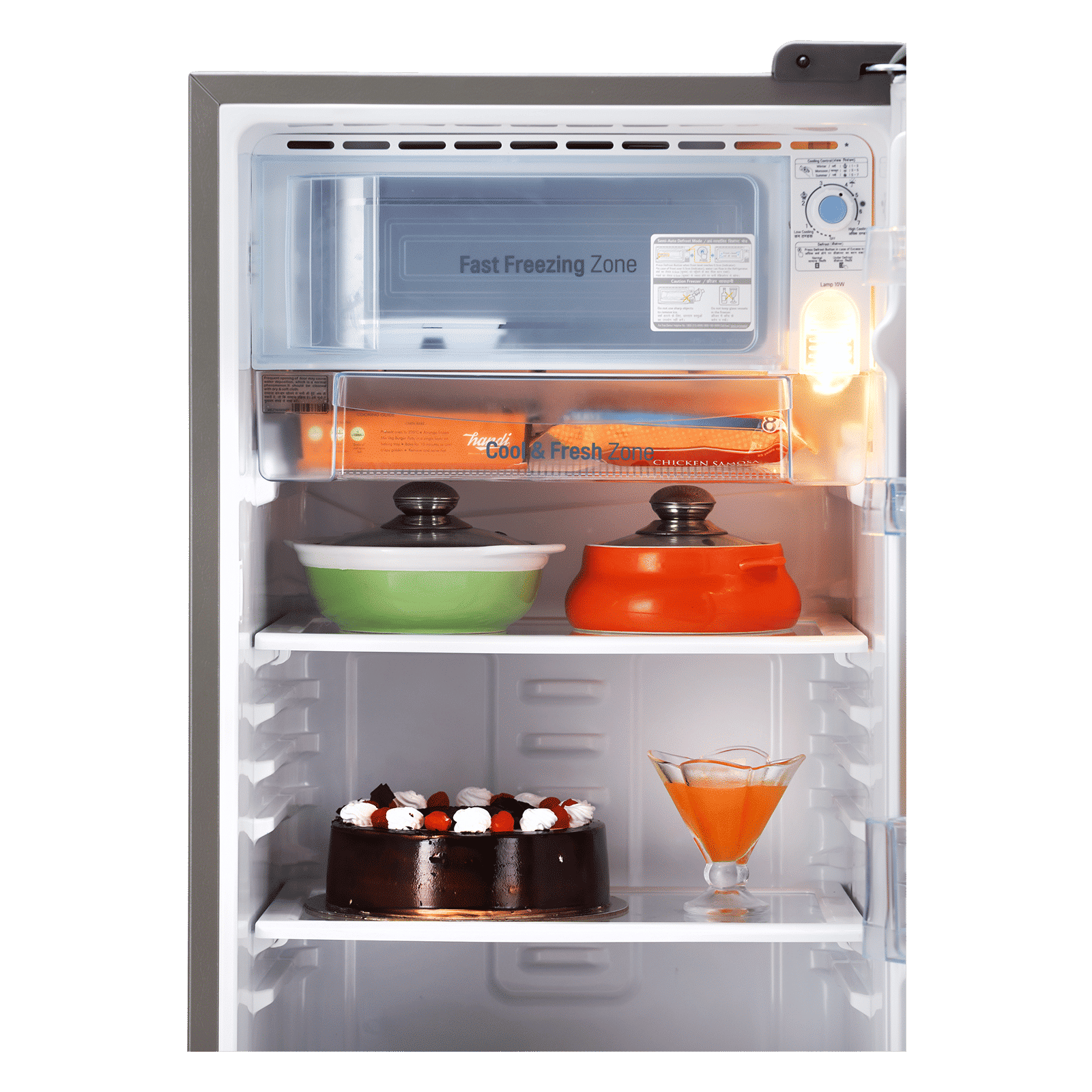 LG 185 Litres 3 Star Direct Cool Single Door Refrigerator with Stabilizer Free Operation (GL-B201APZD, Shiny Steel)