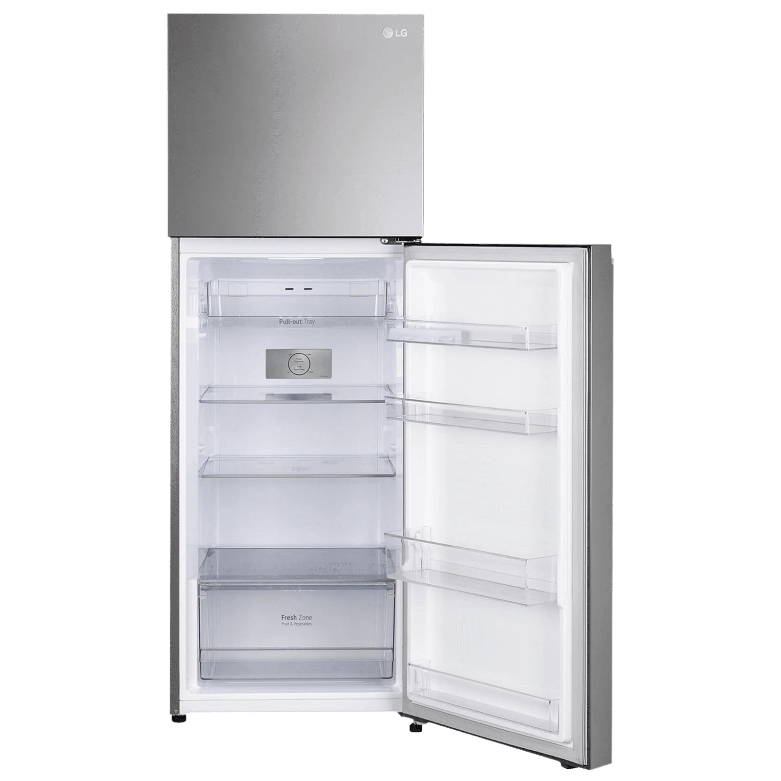 LG 322 Litres 2 Star Frost Free Double Door Convertible Refrigerator with Multi Air Flow System (GL-S342SPZY, Shiny Steel)