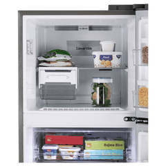 LG 322 Litres 2 Star Frost Free Double Door Convertible Refrigerator with Multi Air Flow System (GL-S342SPZY, Shiny Steel)
