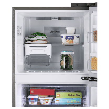 LG 322 Litres 2 Star Frost Free Double Door Convertible Refrigerator with Multi Air Flow System (GL-S342SPZY, Shiny Steel)