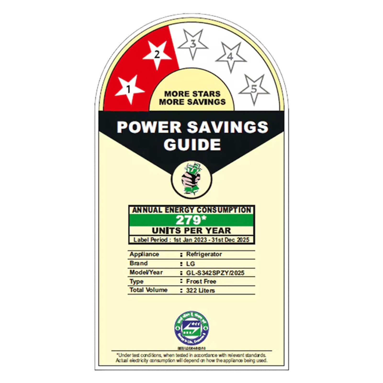 LG 322 Litres 2 Star Frost Free Double Door Convertible Refrigerator with Multi Air Flow System (GL-S342SPZY, Shiny Steel)