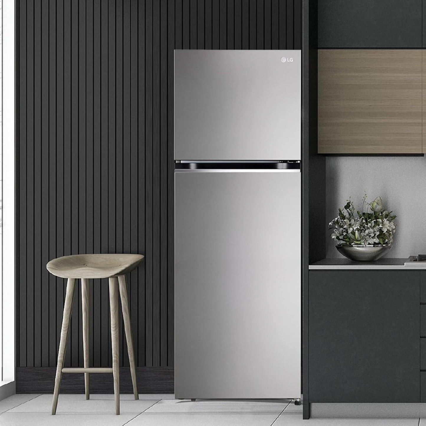 LG 322 Litres 2 Star Frost Free Double Door Convertible Refrigerator with Multi Air Flow System (GL-S342SPZY, Shiny Steel)