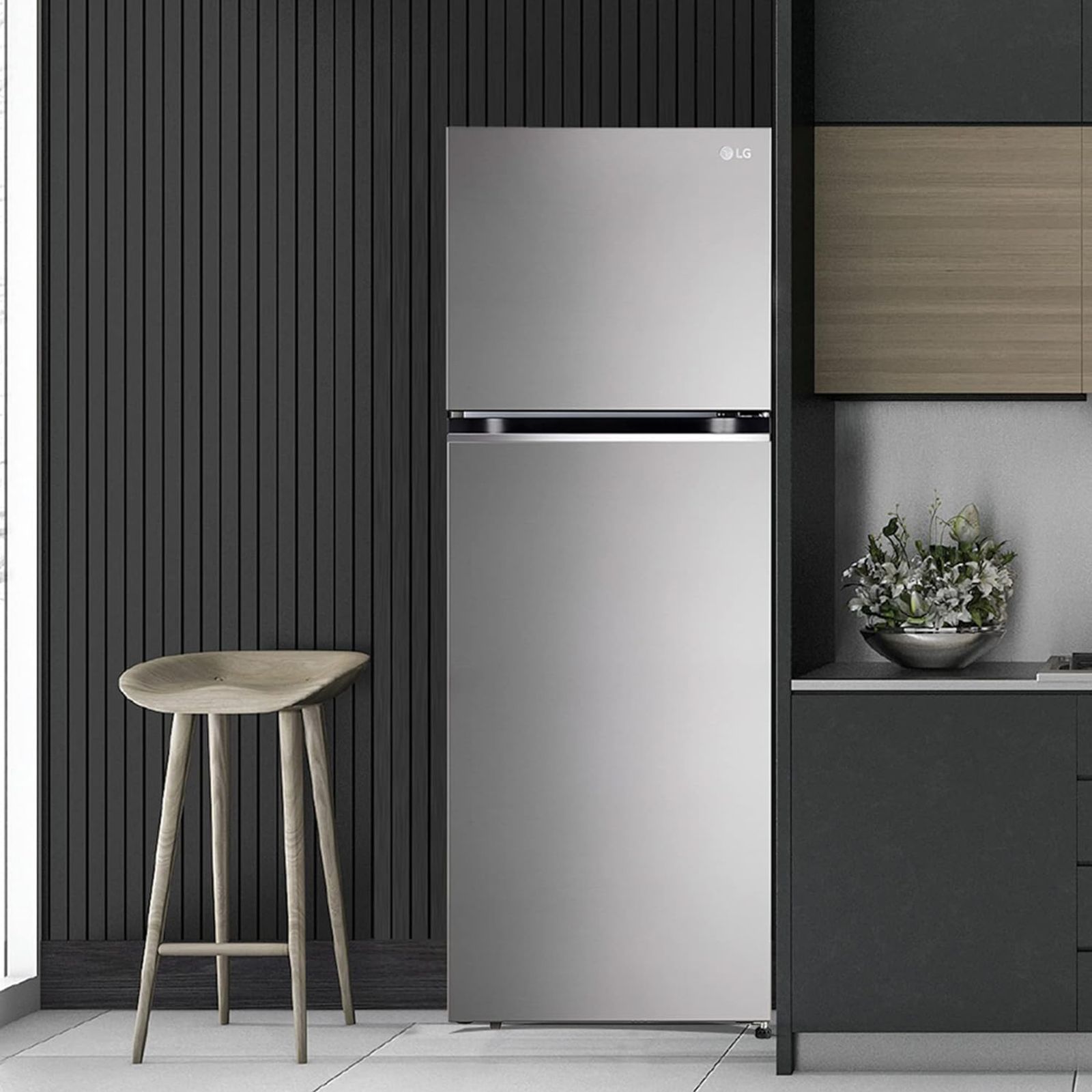 LG 322 Litres 2 Star Frost Free Double Door Convertible Refrigerator with Multi Air Flow System (GL-S342SPZY, Shiny Steel)