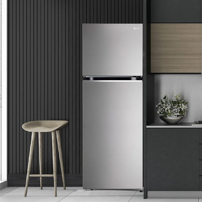 LG 322 Litres 2 Star Frost Free Double Door Convertible Refrigerator with Multi Air Flow System (GL-S342SPZY, Shiny Steel)