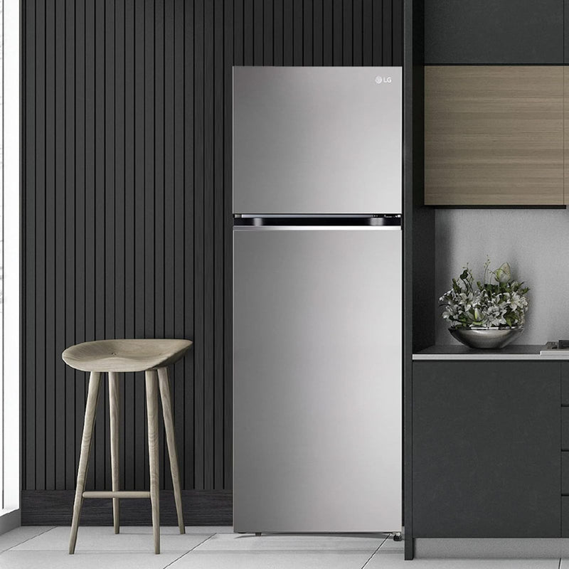 LG 322 Litres 2 Star Frost Free Double Door Convertible Refrigerator with Multi Air Flow System (GL-S342SPZY, Shiny Steel)