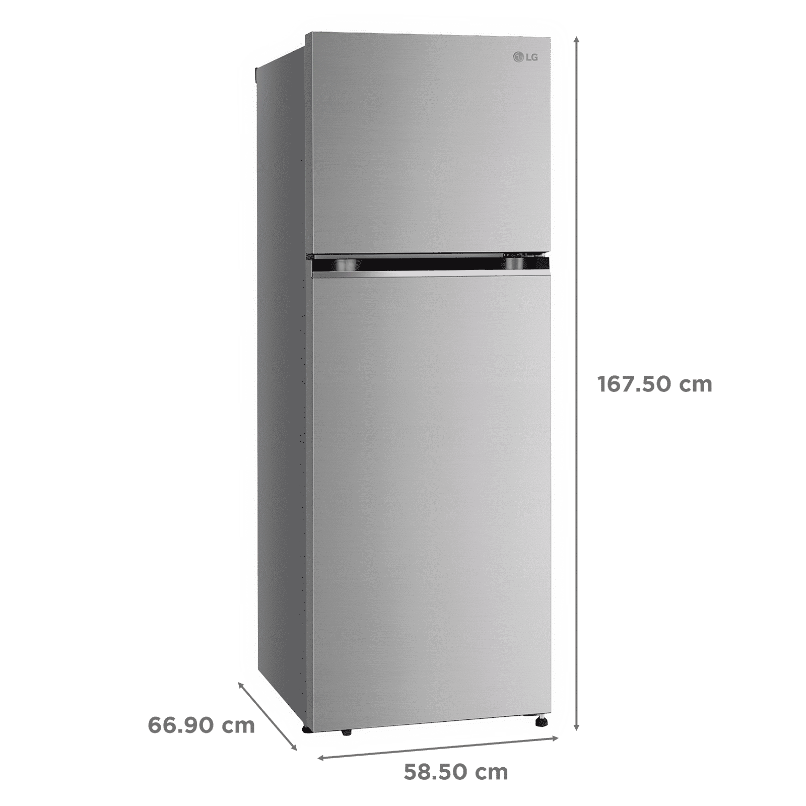 LG 322 Litres 2 Star Frost Free Double Door Convertible Refrigerator with Multi Air Flow System (GL-S342SPZY, Shiny Steel)