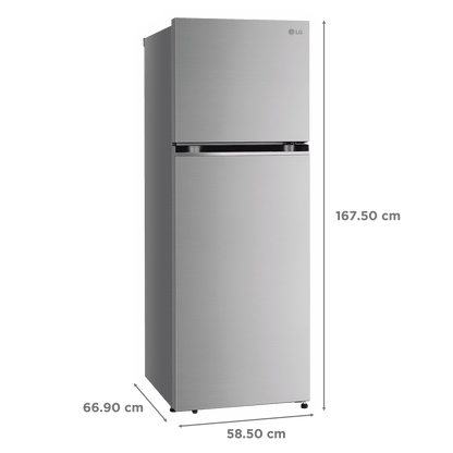 LG 322 Litres 2 Star Frost Free Double Door Convertible Refrigerator with Multi Air Flow System (GL-S342SPZY, Shiny Steel)