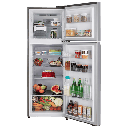 LG 322 Litres 2 Star Frost Free Double Door Convertible Refrigerator with Multi Air Flow System (GL-S342SPZY, Shiny Steel)