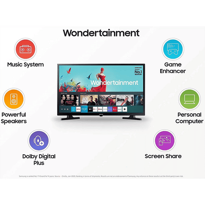 SAMSUNG Series 4 80 cm (32 inch) HD Ready LED Smart Tizen TV with Hyper Real Picture Engine (2020 Model)