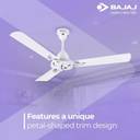 BAJAJ 251726EE with 2 Year Warranty Anti Dust 1200 mm Ceiling Fan (1 Star | Serene White | Pack of 1)