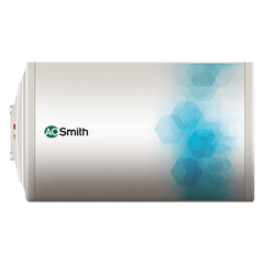 AO Smith Elegance Slim-LHS 25 Litres 3 Star Horizontal Storage Water Geyser with Glass Coated Incoloy Heating Element (White)