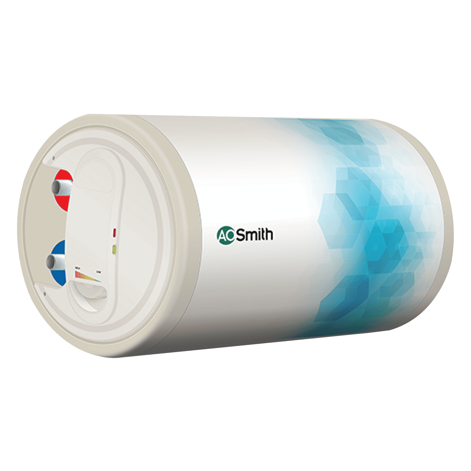 AO Smith Elegance Slim-LHS 25 Litres 3 Star Horizontal Storage Water Geyser with Glass Coated Incoloy Heating Element (White)