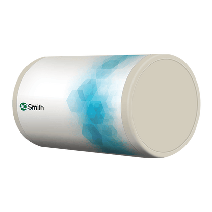 AO Smith Elegance Slim-LHS 25 Litres 3 Star Horizontal Storage Water Geyser with Glass Coated Incoloy Heating Element (White)