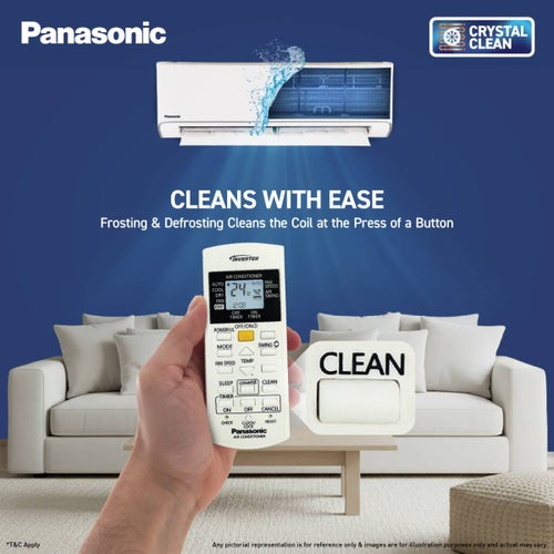 Panasonic 1 Ton 3 Star Inverter Split AC | Copper Condenser | 8-in-1 Convertible | PM 0.1 Filter | DustBuster Technology | High Ambient Cooling (CSEU12CKY3F, 2026 Model)