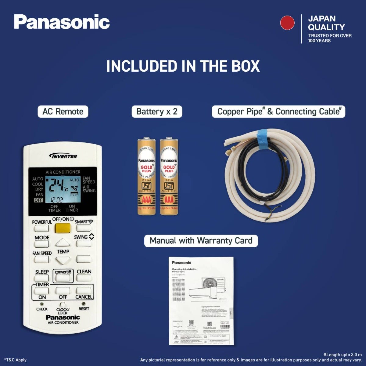 Panasonic 1.5 Ton 3 Star Inverter Split AC | Copper Condenser | 8-in-1 Convertible | PM 0.1 Filter | DustBuster Technology | 4-Way Air Swing (CSEU18CKY3FM, 2026 Model)