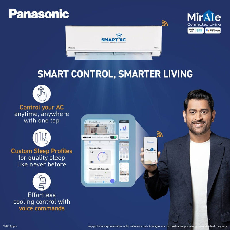 Panasonic 1.5 Ton 3 Star Inverter Split AC | Copper Condenser | 8-in-1 Convertible | PM 0.1 Filter | DustBuster Technology | 4-Way Air Swing (CSEU18CKY3FM, 2026 Model)