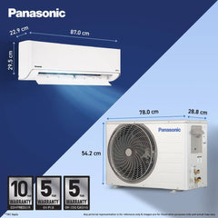 Panasonic 1 Ton 5 Star Inverter Split AC | Copper Condenser | 8-in-1 Convertible | PM 0.1 Filter | 4-Way Swing | Wi-Fi & Voice Control (CSEU12CKY5FM, 2026 Model)