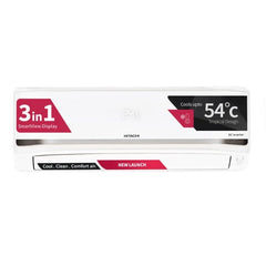 Hitachi 1.5 Ton 5 Star Inverter Split AC | Convertible Cooling | 4 Way Swing | Wi-Fi & Voice Control | Long Air Throw (RASX518PCDISM115TSPL, 2026 Model - New BEE Rating) White