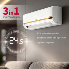 Hitachi 2 Ton 3 Star Inverter Split AC | Twin Rotary Compressor | 4 Way Swing | Long Air Throw (RAS.V322PCDIST, 2026 Model - New BEE Rating) White