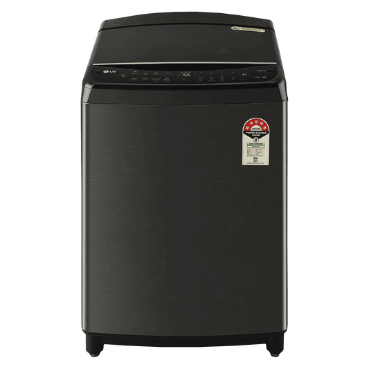 LG 10 kg 5 Star Inverter Fully Automatic Top Load Washing Machine (THD10SWP.APBQEIL, In-Built Heater, Platinum Black)